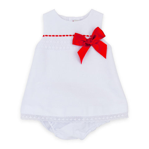 Dolce Petit White & Red Baby Dress & Pants