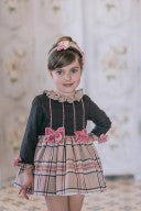 Dolce Petit Chocolate & Beige Check Dress (2275 V)