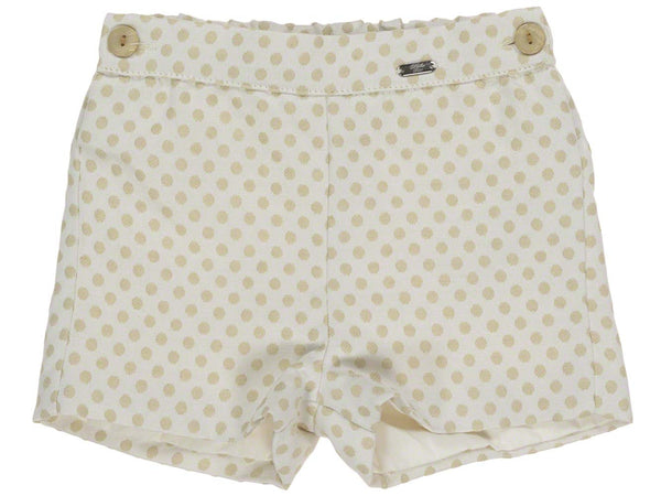 Dolce Petit Boys Baby Blue Shirt & Beige Short Set
