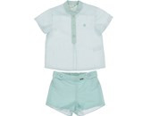 Dolce Petit Boys Green Shirt and Short Set