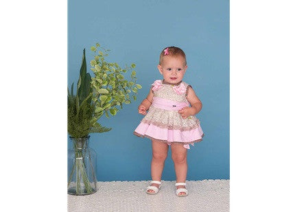 Dolce Petit Girls Pink Floral Dress & matching pants