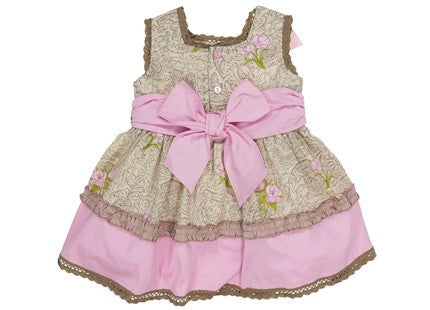 Dolce Petit Girls Pink Floral Dress & matching pants