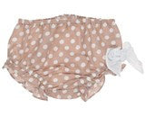 Dolce Petit Beige & White Polka Dot Dress with Bonnet and Pants