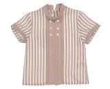 Dolce Petit Boys Beige Stripe Shirt & Short Set