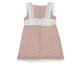 Dolce Petit Beige & Whtite Polka Dot Dress