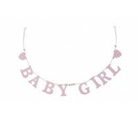 Baby Girl Wooden Hanging Garland