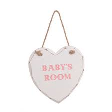 Pink Baby's Room Hanging Heart
