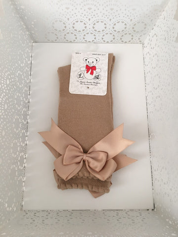 Spanish Knee High Bow Socks