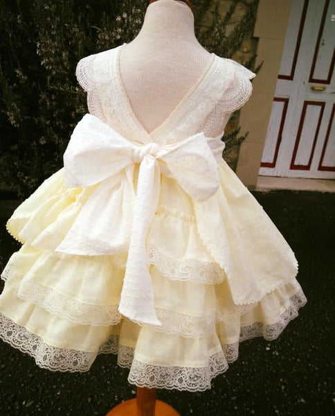 Dulce Bebe Lemon Plumetti Dress