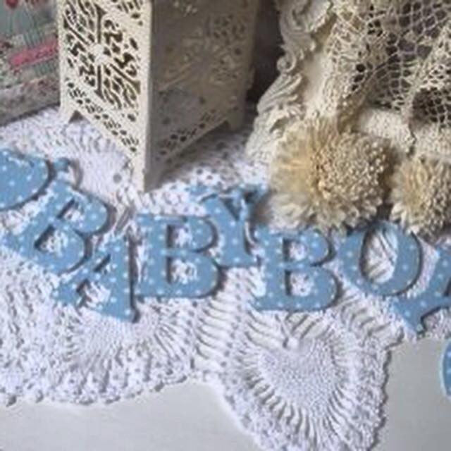 Baby Boy Wooden Hanging Garland