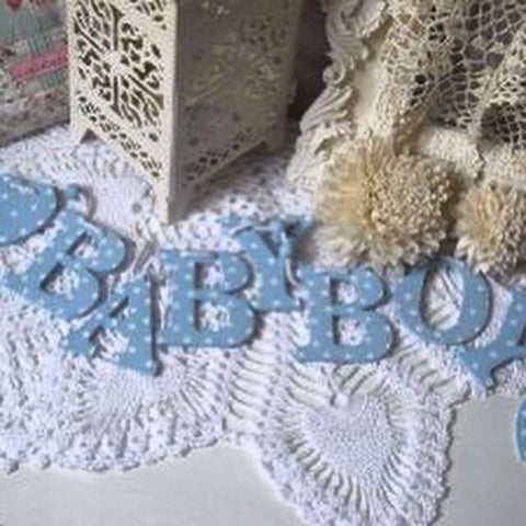 Baby Boy Wooden Hanging Garland