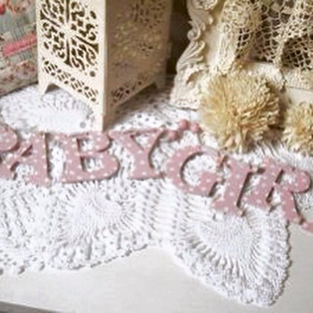 Baby Girl Wooden Hanging Garland