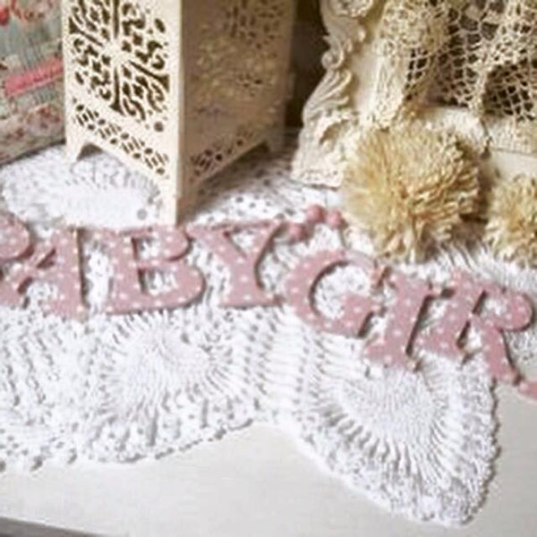 Baby Girl Wooden Hanging Garland