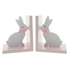 Petit Cheri Pink Bunny Book Ends