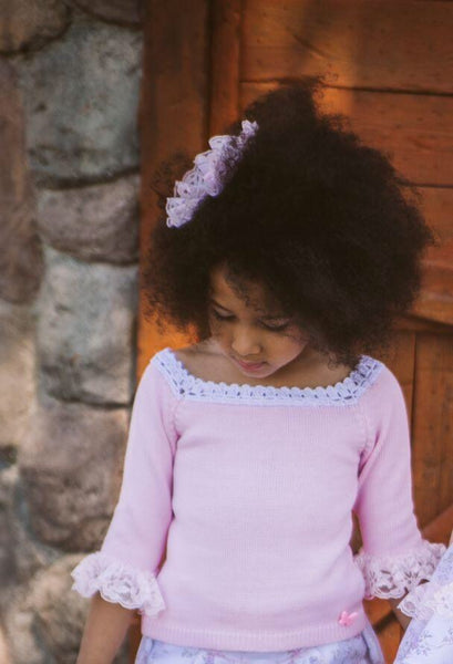 Dusky Pink Knit Jumper & matching Floral Skirt