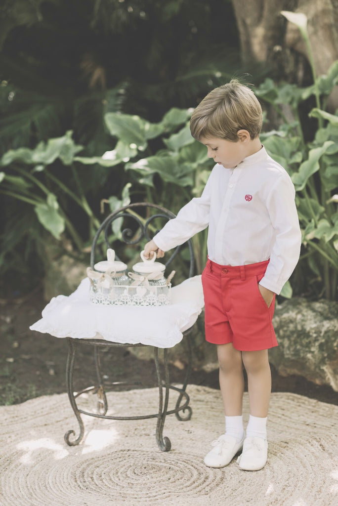 SS18 Dolce Petit Boys White & Red Shorts Set 2262/23