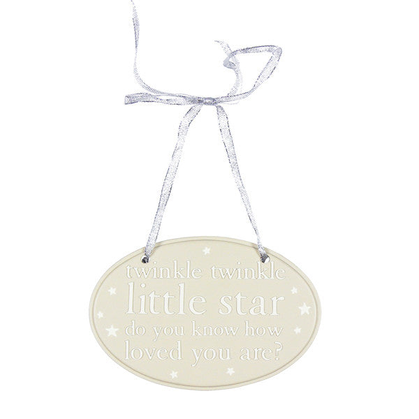 Twinkle Twinkle Oval Resin Plaque