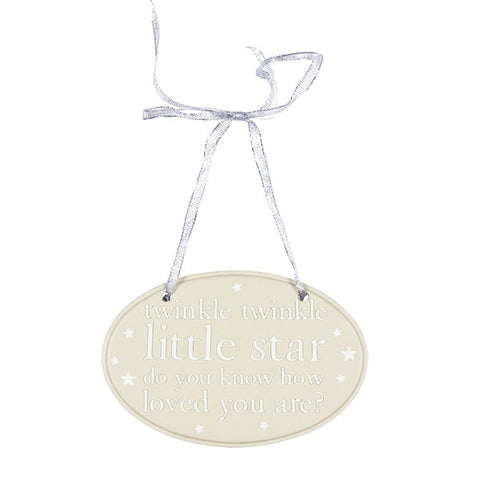 Twinkle Twinkle Oval Resin Plaque