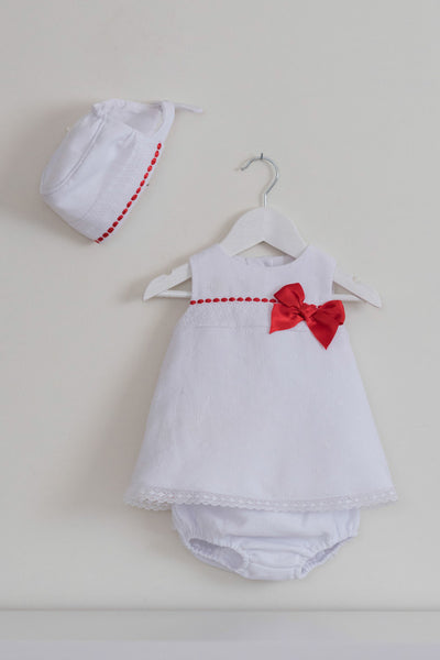 Dolce Petit White & Red Baby Dress & Pants