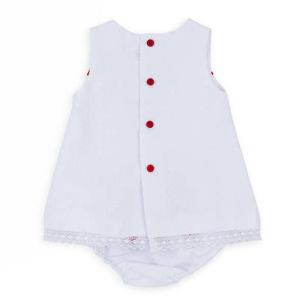 Dolce Petit White & Red Baby Dress & Pants