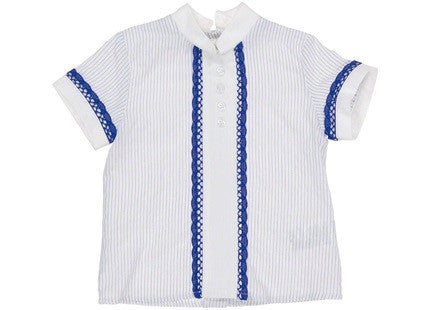 Dolce Petit Boys Blue & White Shirt & Shorts set