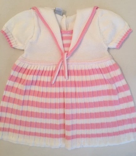 Sailor Style Pink & White Dress