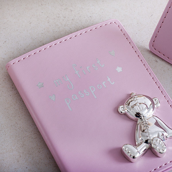 Baby Girl Pink Passport Holder & Luggage Tag Set – Bumbles & Boo
