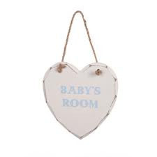 Blue Baby's Room Hanging Heart