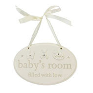 Baby's Room Resin Oval Sign