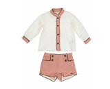 Dolce Petit Boys L/Sleeve Shirt & Rust Check Shorts