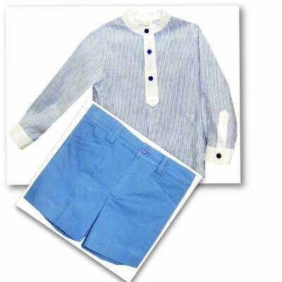 Dolce Petit Boys Blue Shirt with Royal Blue Shorts