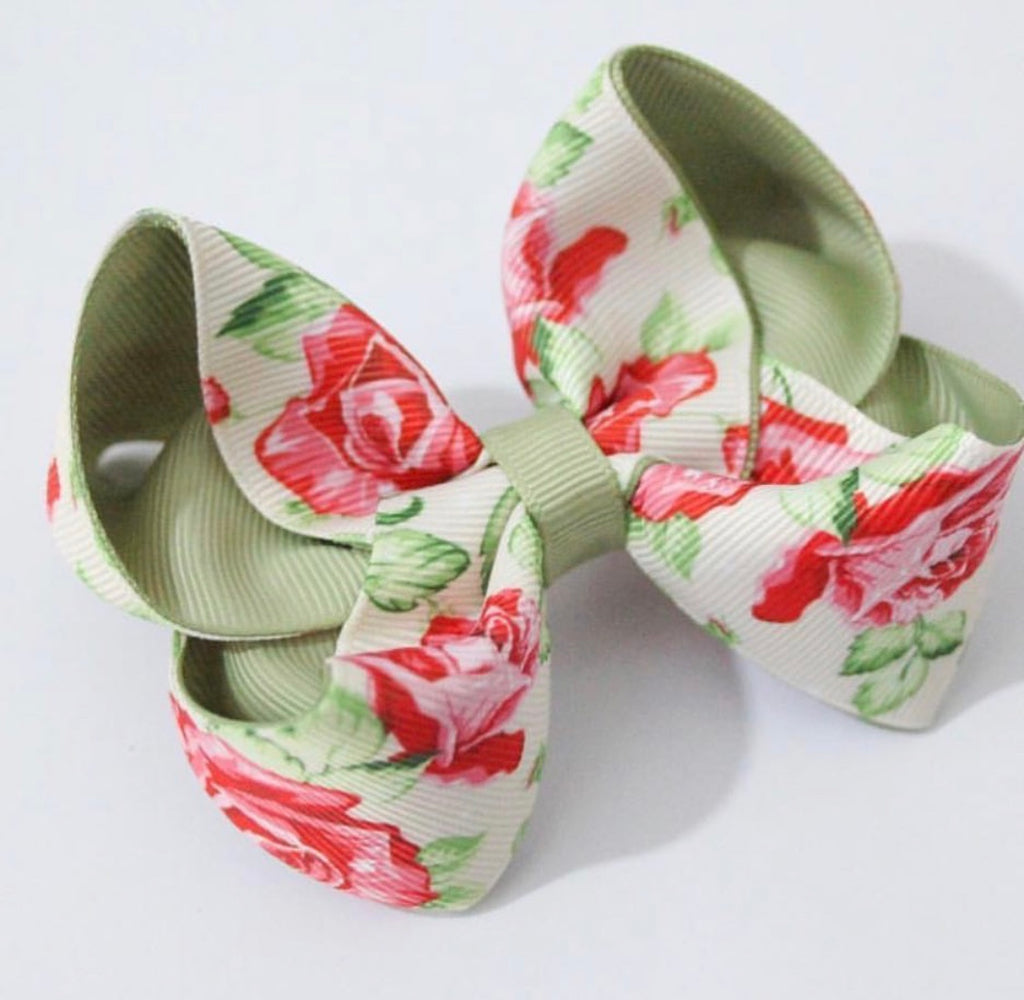 Rose Bud Bow in Sage