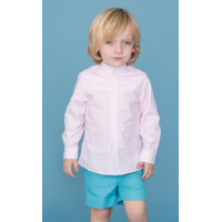 Dolce Petit Boys Pink Stripe Shirt & Aqua Shorts