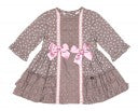Dolce Petit Chocolate & Dusky Pink Dress (2247)