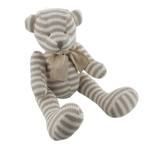 Large Knitted Beige & White Bear