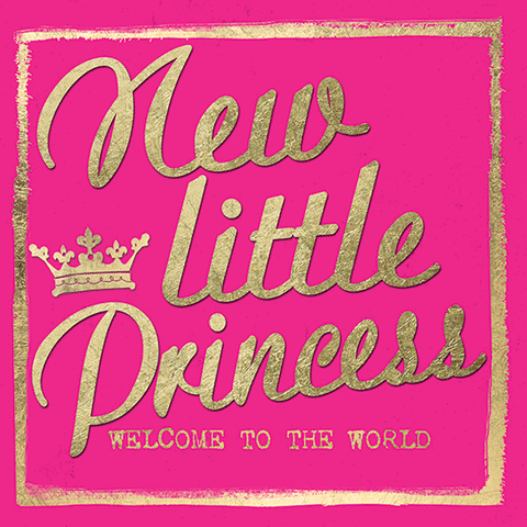 New Baby Girl (Little Princess) Greeting Card