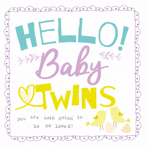 New Baby Twins Greeting Card